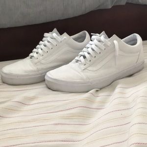 All white old skool vans used